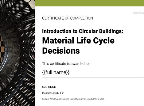 Material Life Cycle Decisions Certificate - Viking Recycling