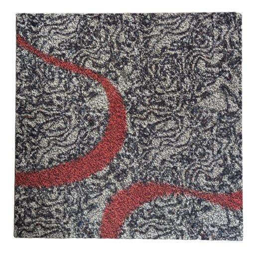 Red Swirl Carpet Tile