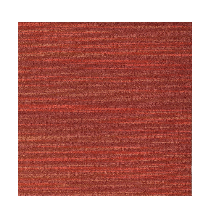 Red used carpet tile